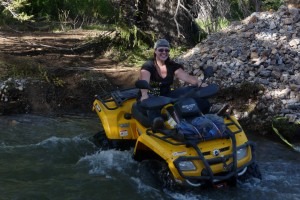 Prepared to winch backward with a front mounted winch.